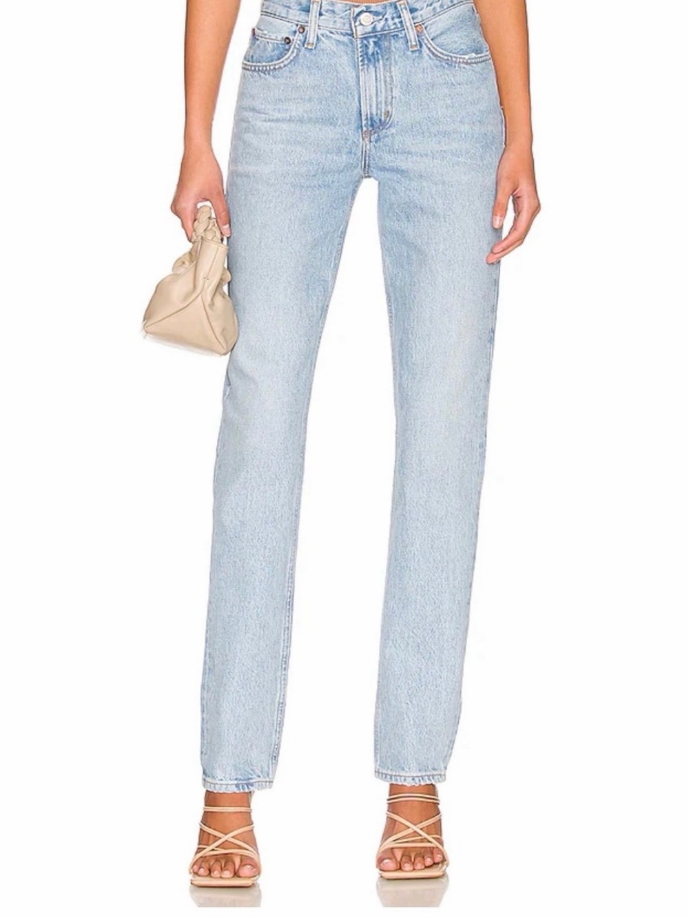 AGOLDE Lyle Low-Rise Slim Jeans in Switch Wash